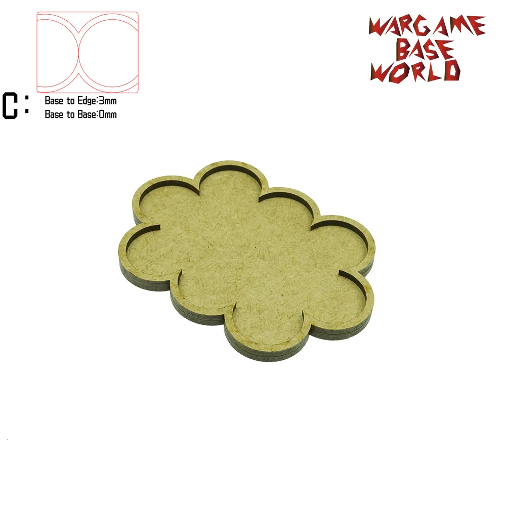 edge3basetobase0 Wargame Base World-Movement Tray-10 цоколей 25 мм круглой формы MDF - Цвет: edge3basetobase0