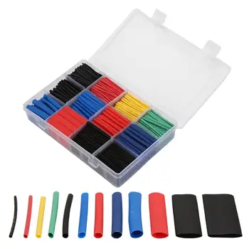 

750pcs Heat shrink tube kit Insulation Sleeving Polyolefin Shrinking Assorted kit heat wrap shrink box
