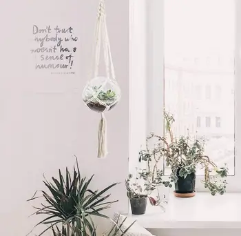 

Flower Basket Green vine Pot Planter Hanging Vase Container Wall Plant Basket For Garden ab029