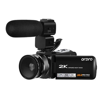 

Ordro HDV-Z63 2KInfrared Night Digital Video Camera Vision Camcorder Wifi HD 1080P 30fps with Remote Control Dual LED Lights