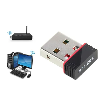 

Mini WiFi Adapter Wifi USB Wifi Adapter 150Mbps 2.4G Wi Fi Dongle WiFi Receiver Wireless Network Card USB WiFi USB Adapter