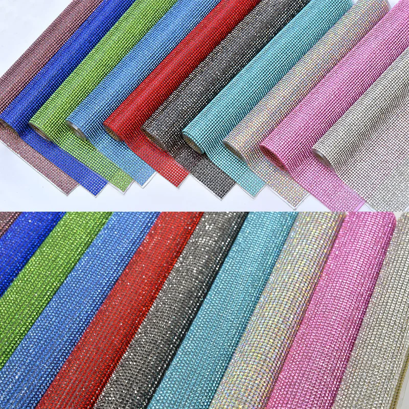 JUNAO-24-40cm-Hotfix-Crystal-AB-Glass-Rhinestones-Mesh-Trim-Crystal-Fabric-Sheet-Strass-Appliques-Band (1)