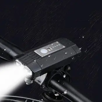 

Bicycle Headlight USB Charging Hard Light Super Bright Flashlight for Safe Night Riding