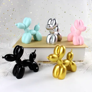 

Cute Balloon Dog Ornaments, Resin Material Sculpture for Birthday Cake Cabinet Home Decoration