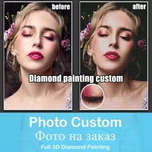 Photos Custom Diamond Painting Cross Stitch Make Your Own Custom Full Squar Daimond Rhinestone 5d DIY Painting embroidery Gift
