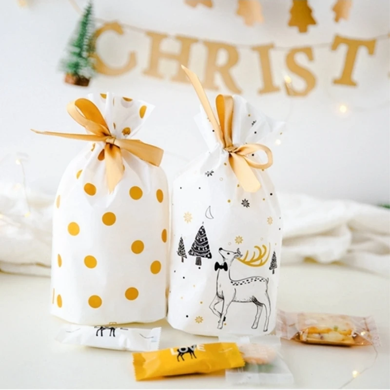 Christmas Gift Bag Drawstring Bag for Christmas Wedding Party Home New Year Presents