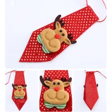 Мультфильм Санта Клаус зеленые галстуки Рождественская вечеринка регулируемый галстук-бабочка детская игрушка Уход галстук Одежда Cravatta da uomo#2