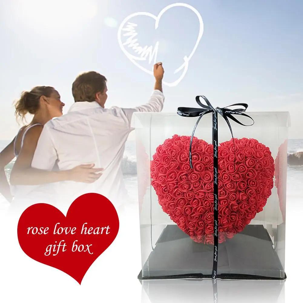 

Party Heart-shape Rose Love Flower Queen Gift Box Festival Wedding Decoration for Valentine's Day Birthday Gift