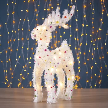 

New Year's figure "Deer with balls", 25 LEDs, battery operated (not included) 3667631