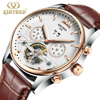 

Men's Tourbillon Mechanical Watch Automatic Wristwatches Waterproof Classic Luminous Leather/Stainless Steel Band Reloj Hombre