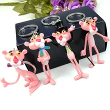 4-Розовая пантера мультфильм брелоки для пар Оригинальное кольцо для ключей Ремесла брелок для ключей аксессуары