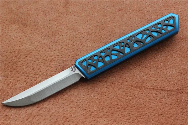 VESPA Темный Звездный нож лезвие: M390(сатин) Ручка: 7075 алюминий+ CF, Открытый Кемпинг Охота выживания карманный кухонный Фруктовый Нож EDC - Цвет: Синий