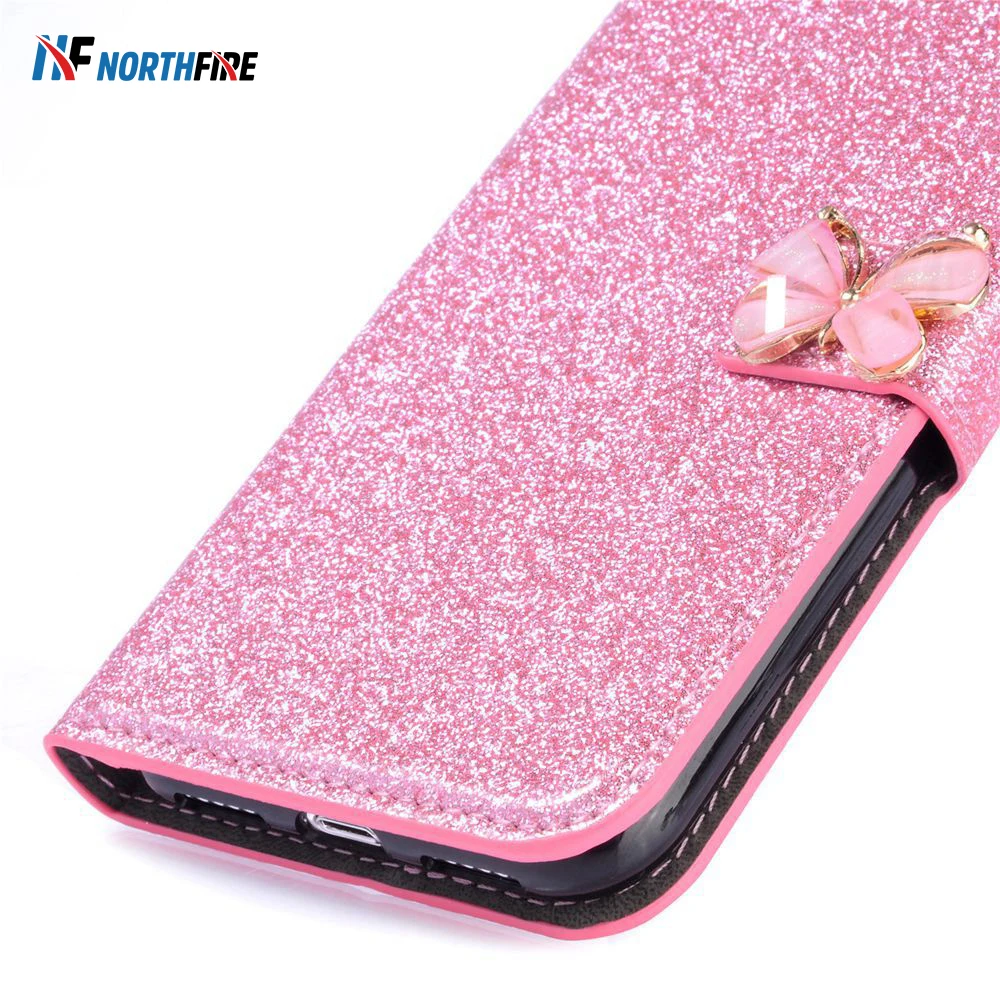 

Luxury Glitter Case For Samsung Galaxy M20 A6 A7 A8 A9 A50 A70 2018 Bow Leather Wallet Case For Samsung note 9 8 S6 S7 S8 Cover