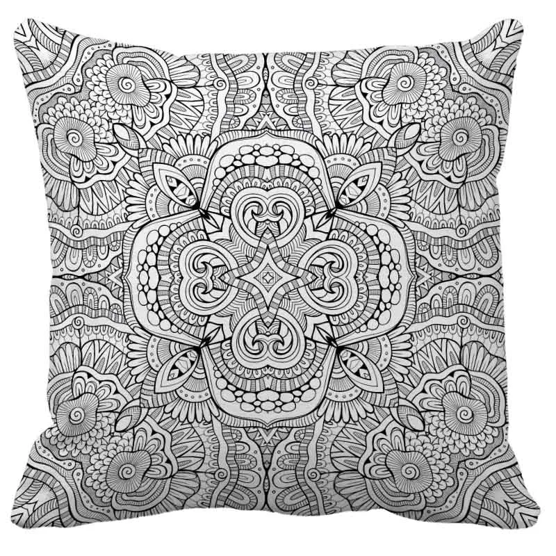 Simple geometric printing bedroom sofa living room decorative pillow case