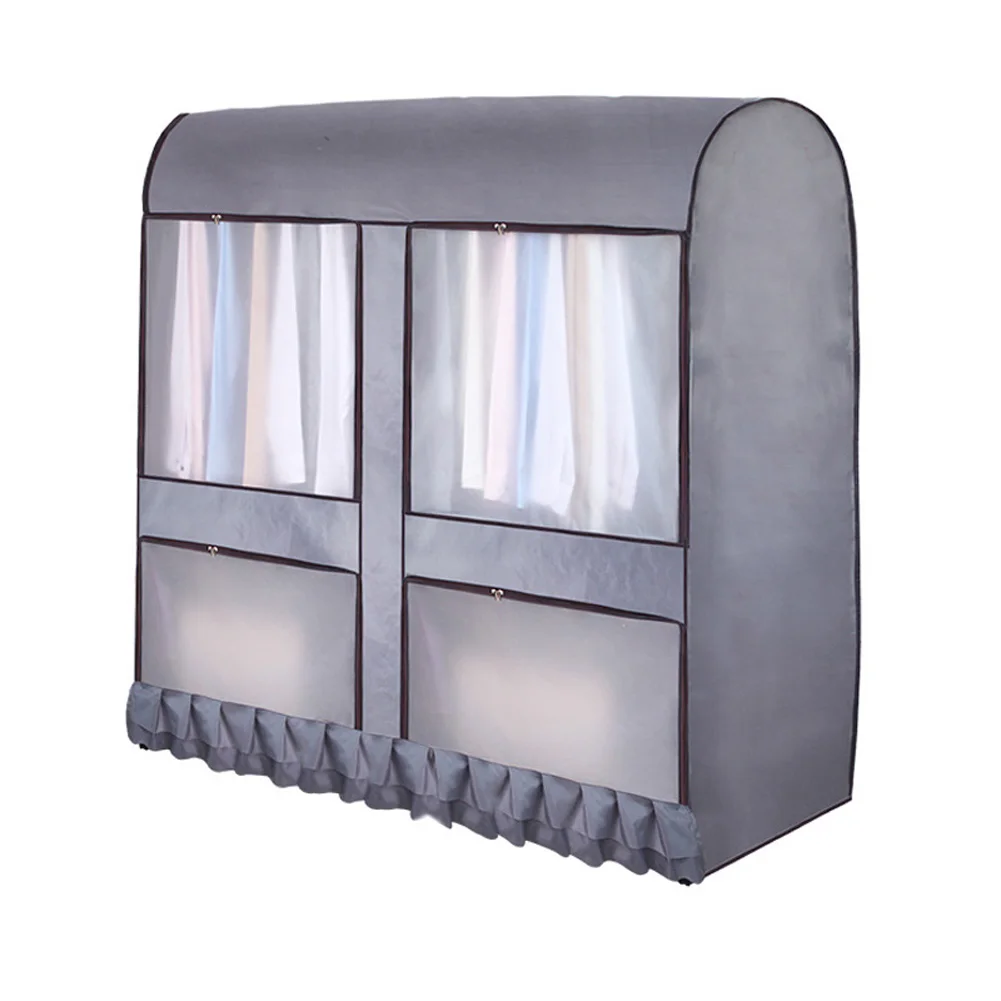 gray 157cmx146 Шкаф для одежды, пылезащитный чехол, влагонепроницаемый подвесной мешок для одежды BJStore - Цвет: gray 157cmx146