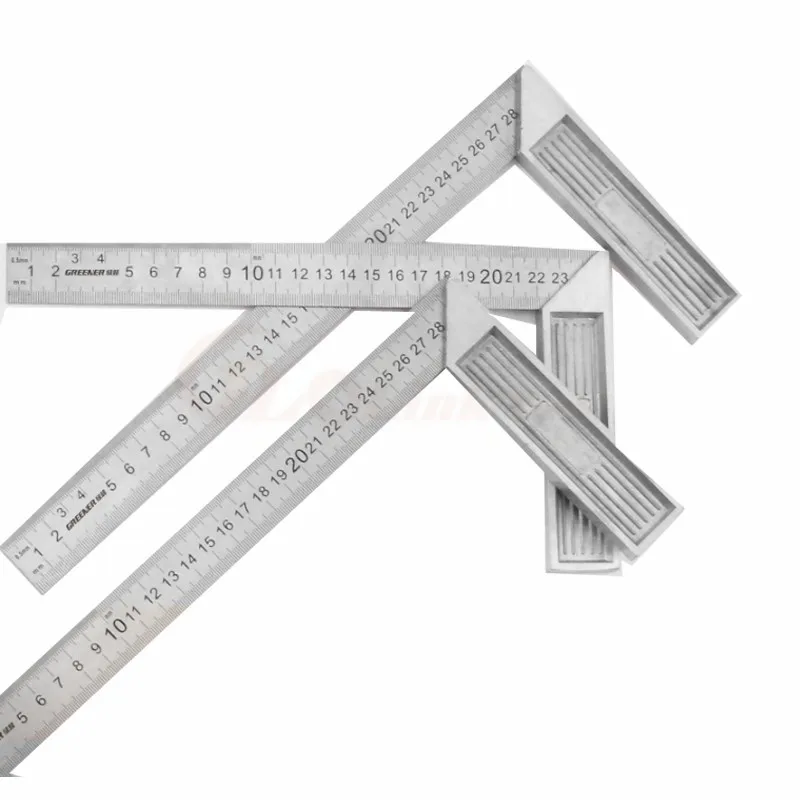 Escuadra de aleación de aluminio, regla de giro de ángulo recto 90, regla para carpintería, regla de giro de acero, herramientas de medición, calibre