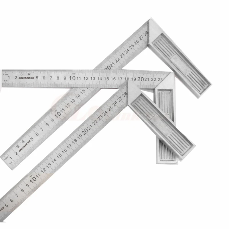 metal tape measure Aluminum alloy square ruler right angle 90 Turning ruler Woodworking ruler Steel turning ruler measuring tools gauge uvb meter