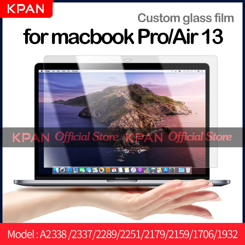 KPAN Macbook pro aire 13,3, 2016-2020 M1 Flexible de vidrio protector de pantalla HD A2338 A2337 A2289 A2251 2179, 2159, 1706, 1708, 1932, 1989