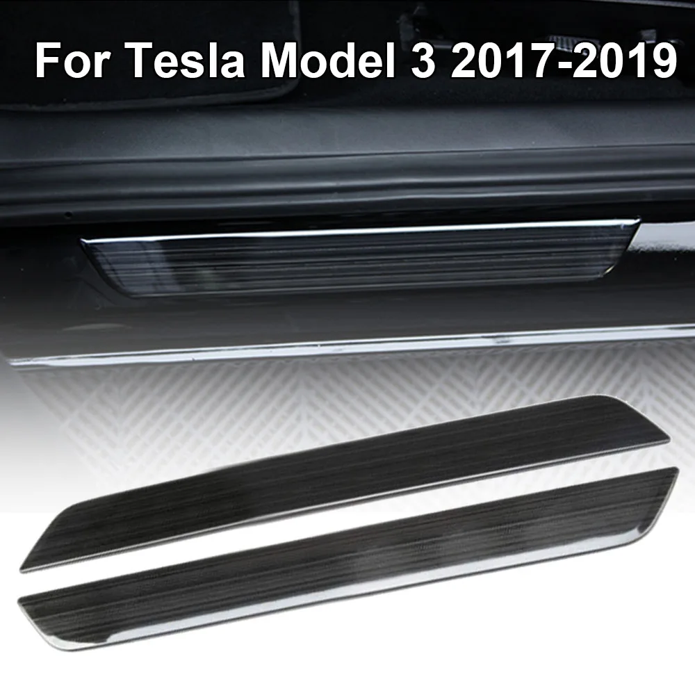 Защита порога автомобильной двери из нержавеющей стали для Tesla модель 3