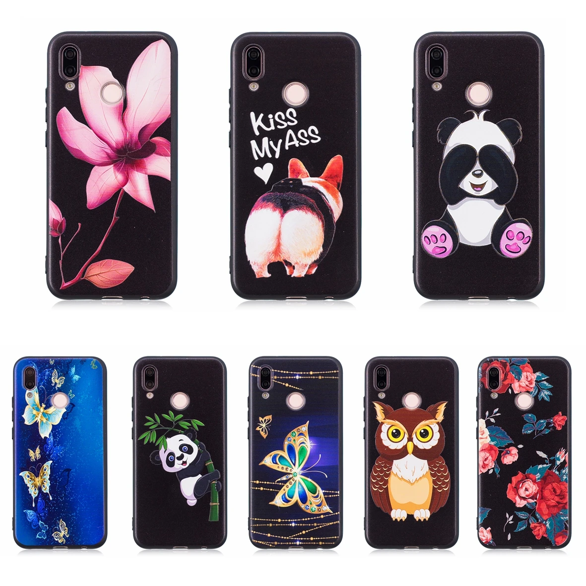 Soft TPU Silicone Case For Huawei P20 lite/Nova 3e Cute Back Protective Cover Bumper P20lite/Nova3e Phone Bags Cases |