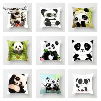 

Fuwatacchi Animals Panda Cushion Cover For Sofa Home Decor Cute Pandas Pillow Cover For Car Home Room Decorative Pillowcase