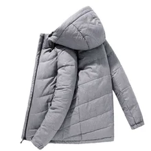 Высококачественная Мужская зимняя куртка, толстая зимняя парка, пальто, белый пуховик на утином пуху, мужское Брендовое пуховое пальто