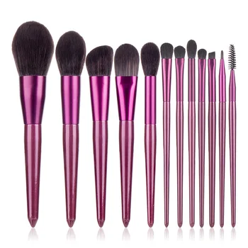 

New Style 12 Purple Makeup Brush Lilac High Quality Soft Bristle Makeup Brush Beauty Tool Kit