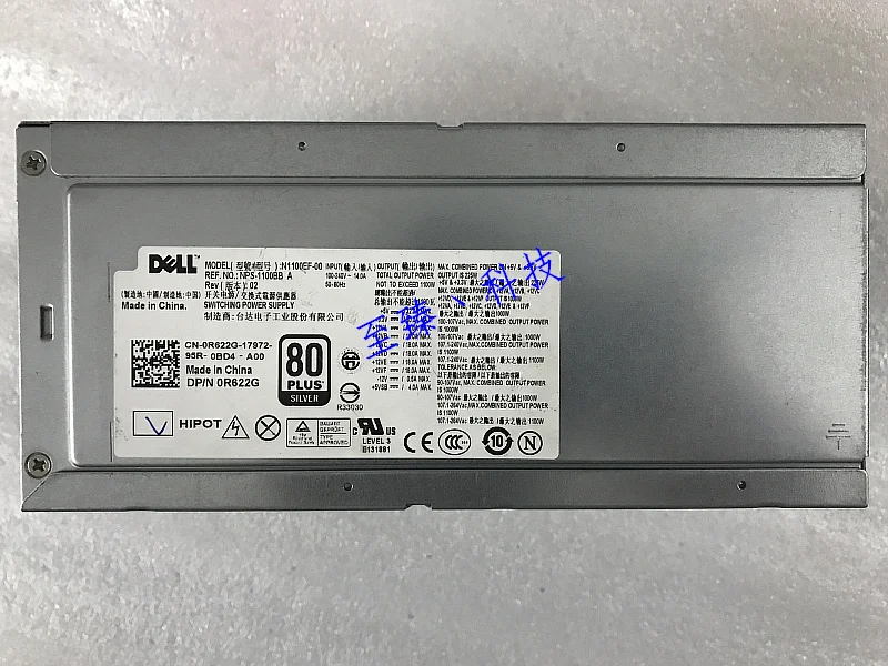 Для DELL T7500 рабочая станция источник питания NPS-1100BB N1100EF-00 1100W R622G