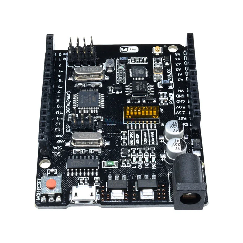 Модуль регулятора напряжения Uno+ Wifi R3 Atmega328P+ Esp8266(32 Мб памяти) Usb-Ttl Ch340G для Arduino Uno, Nodemcu, Wemos Esp8266