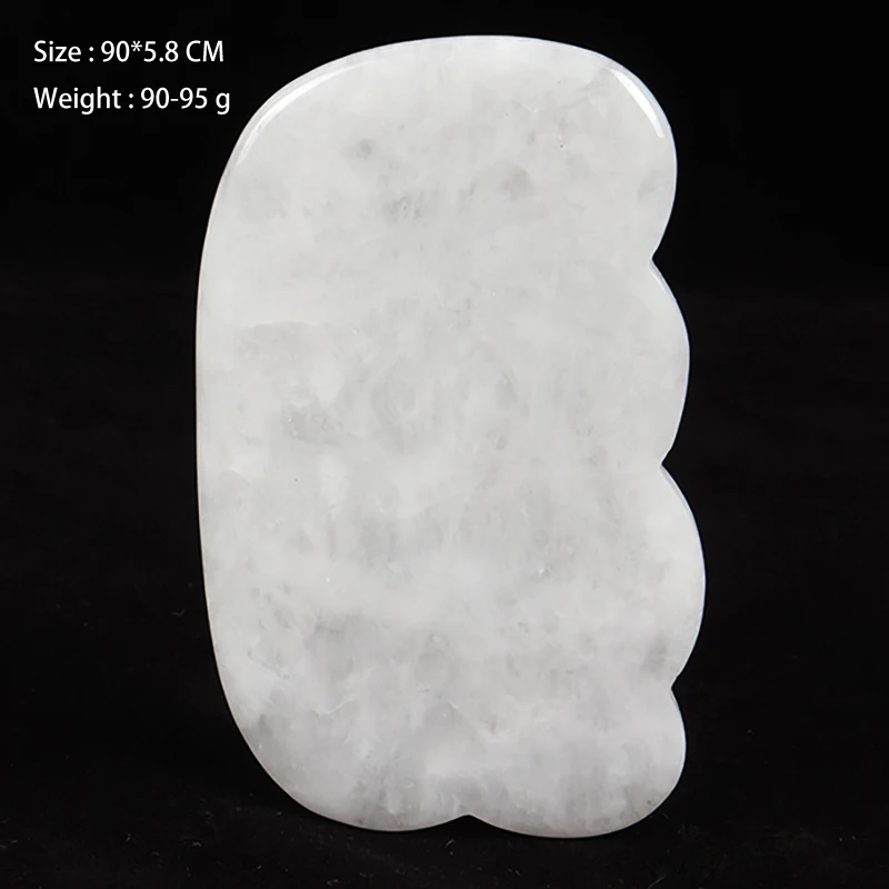 

White Jade Big Wave Face Skin Care Gua Sha Tool Natural Crystal Mineral Massager Health Massage Back Scraper Beauty Products