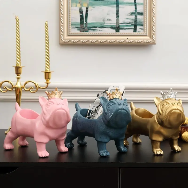 Фигурки бульдога органайзер для ключей коробка хранения животных Art&Craft из смолы