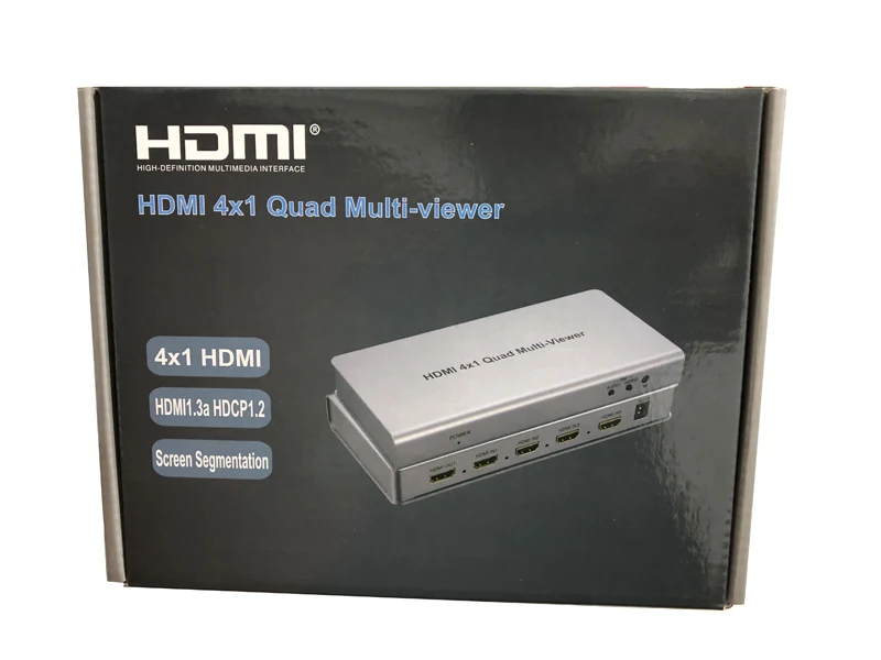 HDMI 4x1 Quad MultiView HDMI коммутатор 4 в 1 выход видео конвертер 1080P PIP изображение в картинке бесшовный коммутатор 5 модель ПК к телевизору - Цвет: 4x1 with Packing Box