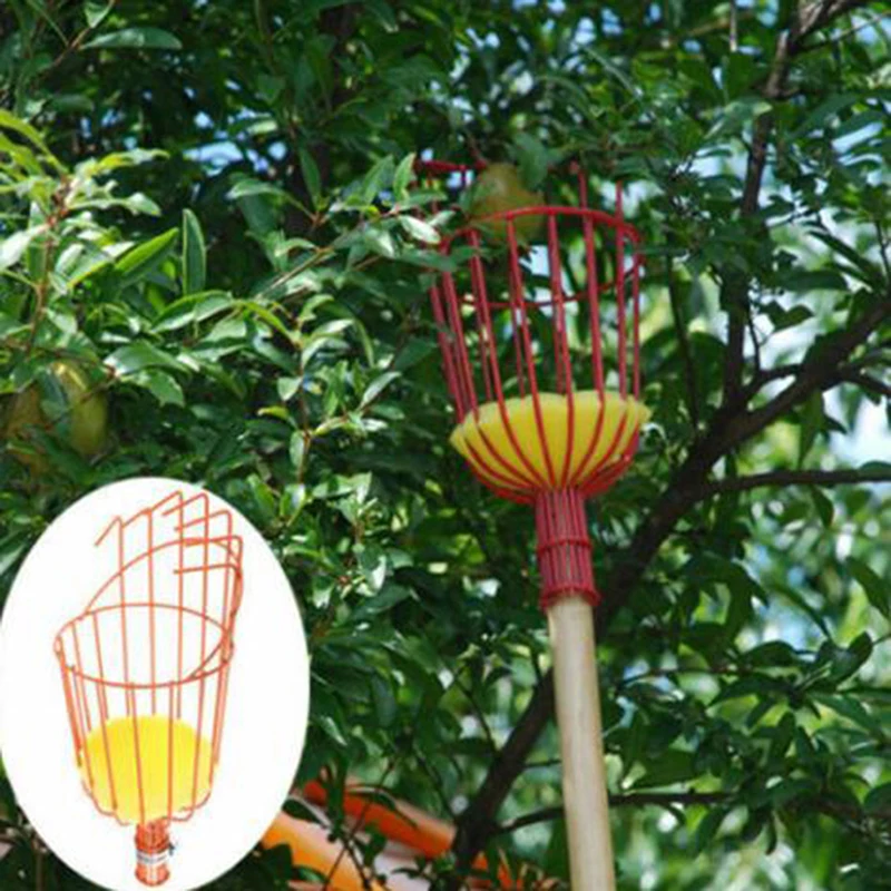 Metal Fruit Picking Tools Fruit Picker Head Catcher Harvest Picking Outdoor Aluminum Deep Basket Garden Tools