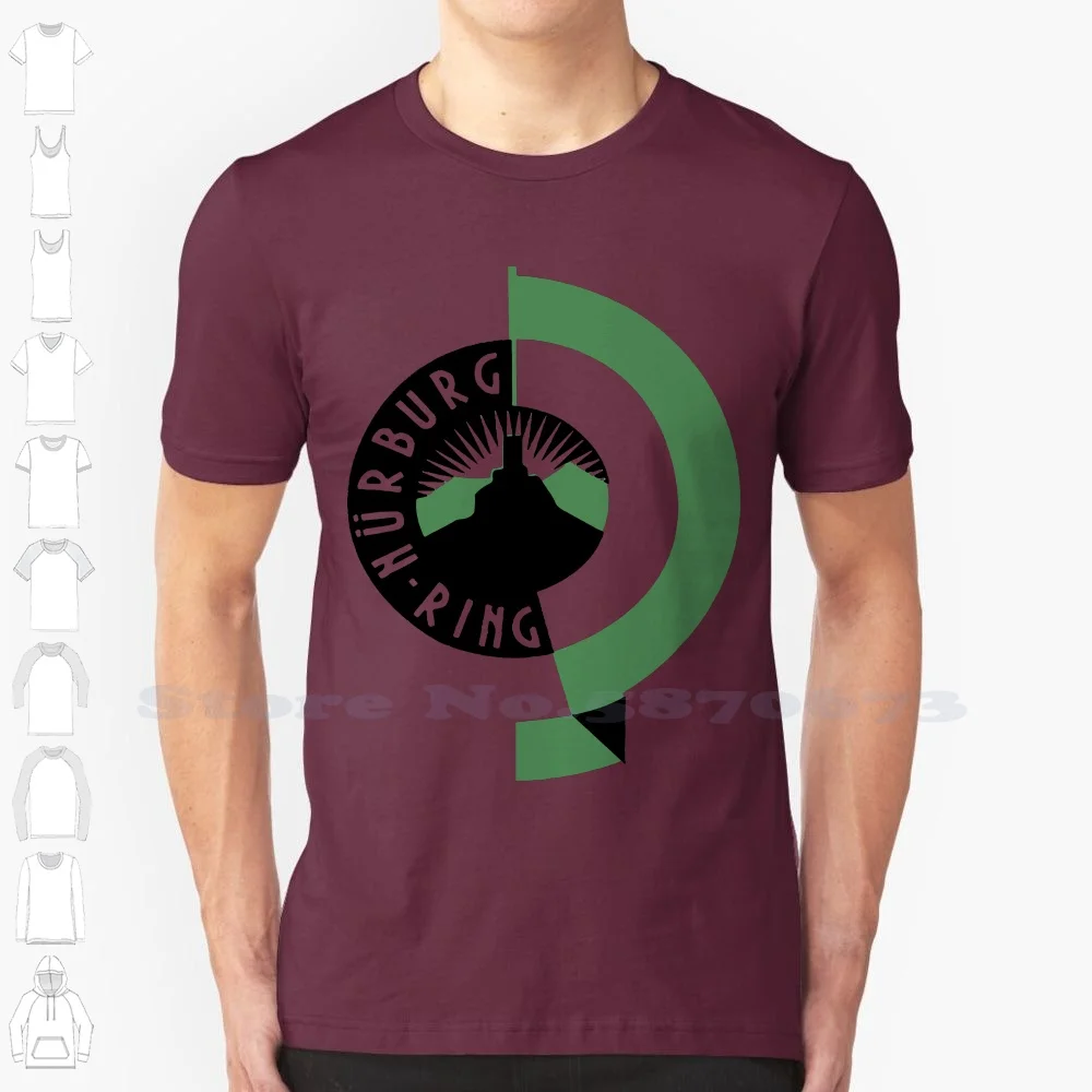 

Nurburgring Decal T Shirt , Vintage Retro Style Germany Grand Prix Racer Classic Summer Short Sleeves Cotton