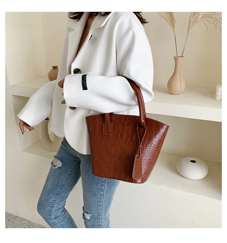 Classic Crocodile patter Tote bag New High Quality PU Leather Women's Designer Handbag High capacity Shoulder Messenger Bag