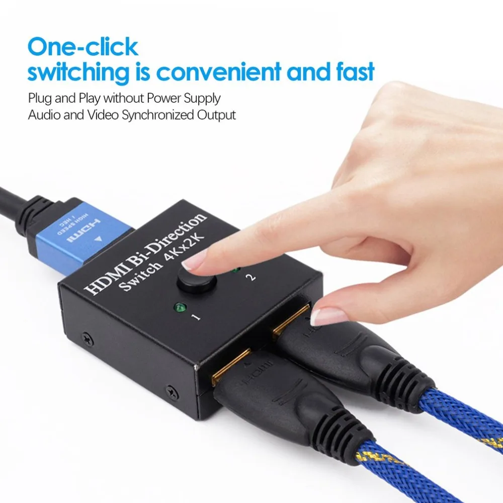 2x1 1x2 UHD 4K Би направление HDMI 2 0 переключатель сплиттер концентратор HDCP