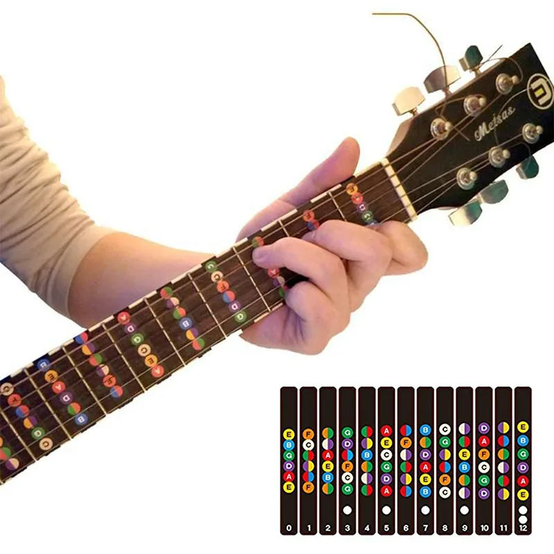 

Guitar Sticker Guitar Fretboard Notes Labels Sticker Guitar Parts Fingerboard Fret Decals for 6 String Acoustic Electric Guitar
