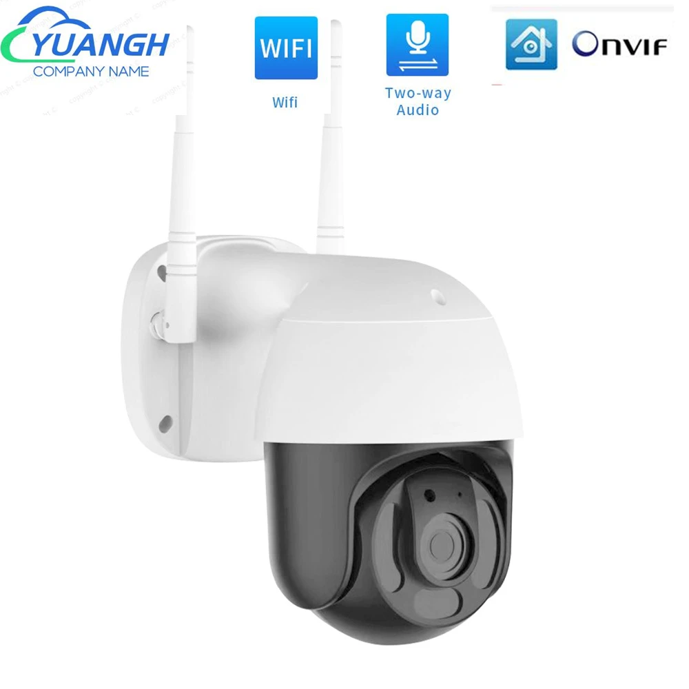 

5MP Wifi PTZ Camera Outdoor H.265 4X Digital Zoom Two Ways AUDIO CamHi APP ONVIF Full Metal Dome CCTV IP Camera