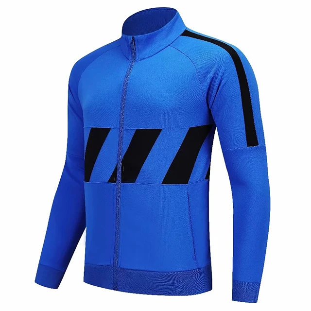 Survete, мужские футболки, футболки для футбола, Мужские Молодежные футбольные наборы, Тренировочный Джерси, костюм для бега, спортивный комплект, одежда с принтом, на заказ - Цвет: blue