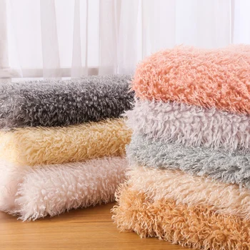 

Thicken Long Faux Sheep Curly Imitation Australian Wool Fur Fabric Warm Clothing Lining DIY Shoes Coat Doll Bag Hat Cloak Cape