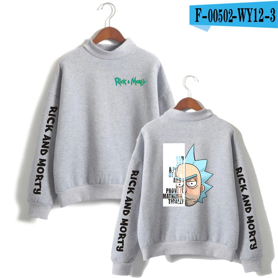 Rick Sanchez 4 толстовка женская мужская толстовка с изображением "Рик и Морти" свитер пуловер Одежда с героями мультфильмов Осенняя женская мода - Цвет: gray