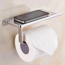 Stainless Steel Wall Mounted Towel Holder Toilet Roll Holder Equipment Bathroom Hardware For Bathroom Shelf  Toilet Paper Holder