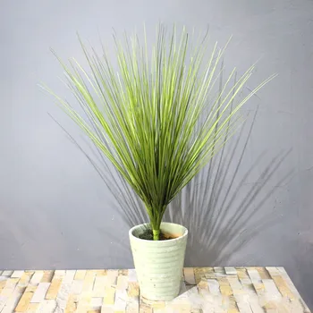 

65cm Artificial Reed Grass Plants Branch Plastic Onion Grass Bunch Indoor Green Fake Potted Home Hotel Wedding Office Shop Decor