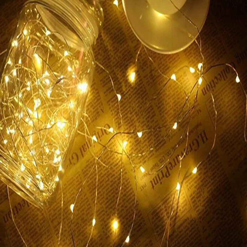 

Solar Powered Copper Wire LED String Light Outdoor Holiday Light Led String Lamp Led Light Wedding Party Decoration Solar Lamp