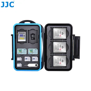 

JJC Memory Card Case SIM CF Micro SD Storage Cards Box MSD Slots Cases Procter Holder Water-Resistant Camera