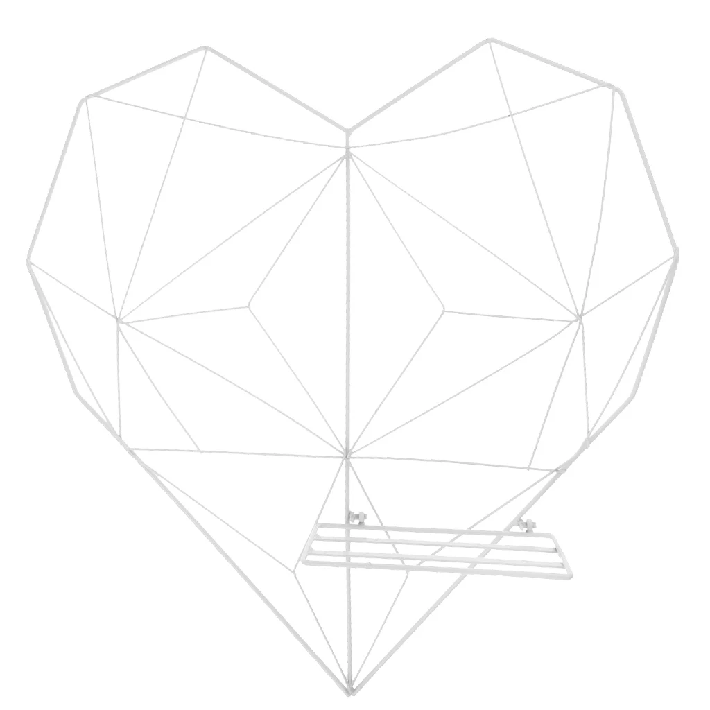 Love Heart Metal Mesh Grid Panel Decor Room DIY Photo Wall Art Display for Wall Home Garden Hanging Decor Office Shop Display