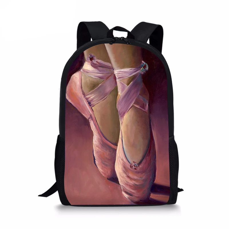 Pink Ballet Shoes Ballet Dancer Painting School Bag for Girls Backpack Child Teenager Children's School Backpacks