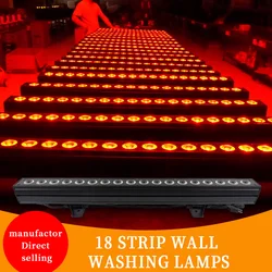 Applique murale étanche 18x12w RGBW 4 en 1 LED, lumière de lavage murale DJ DMX, éclairage de scène à large faisceau pour effet de scène 