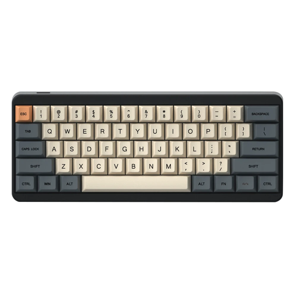 Синий бежевый оранжевый краситель Sub 64 68 толстый брелок PBT OEM профиль колпачки для