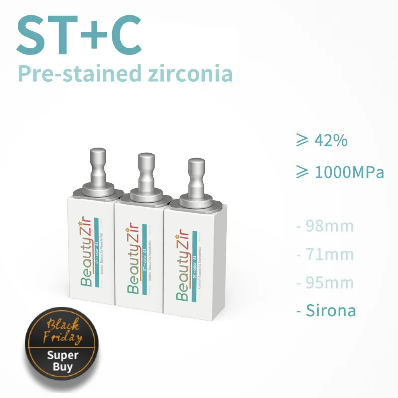 5 шт. ST + цветной затемненный cerec(C14 B40 B55) система Beautyzir детали 20*15*19 мм/20*15*14